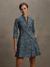 Birdie Shirt Dress - Blue