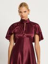 Eleanor Short Dress - Dark Plum