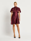 Eleanor Short Dress - Dark Plum