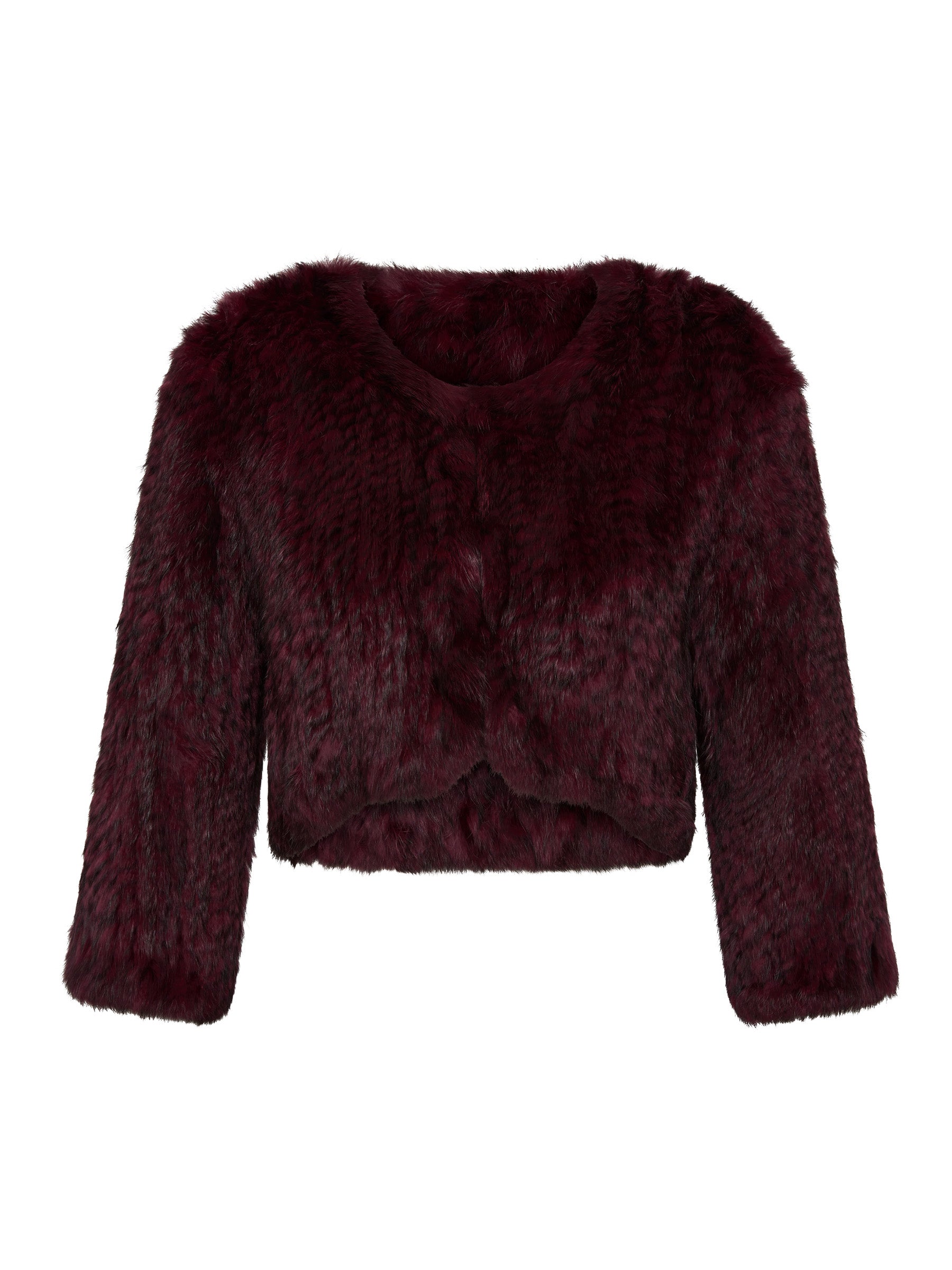 Fur Bolero - Burgundy