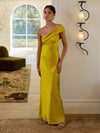 Kirsten One Shoulder Gown - Amber or Turquoise or Midnight