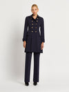 Morgan Pleated Coat Dress - Indigo