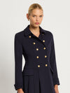 Morgan Pleated Coat Dress - Indigo