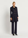 Morgan Pleated Coat Dress - Indigo