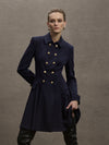 Morgan Pleated Coat Dress - Indigo