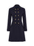 Morgan Pleated Coat Dress - Indigo