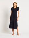 Signature Midi T-Dress - Navy + Grey Marle