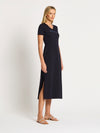 Signature Midi T-Dress - Navy + Grey Marle