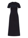 Signature Midi T-Dress - Navy + Grey Marle