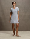 Signature Mini T-Dress - Grey Marle + Navy