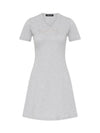 Signature Mini T-Dress - Grey Marle + Navy