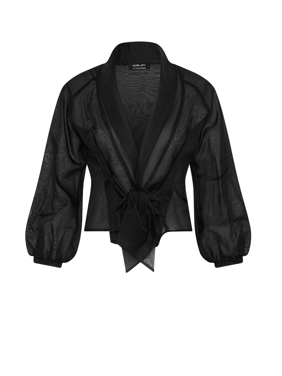 Sheer black evening clearance jacket